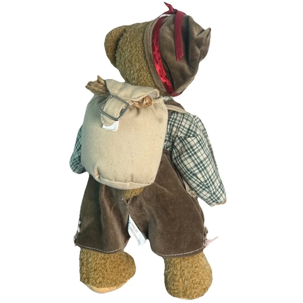 Imeco KG‎ Bavarian Teddy Bear Lederhosen Edelweiss Alpine Souvenir 12 Inch Italy